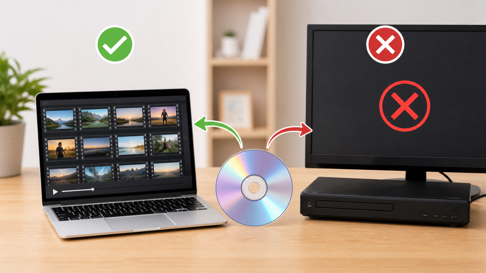 PCでは確認できるDVDが家庭用DVDプレイヤーでは再生できない状況
