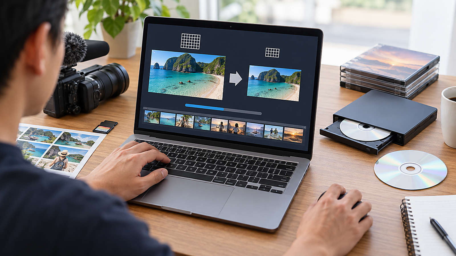 HDや4K動画をDVD-Videoへ変換する前に解像度を確認している画面